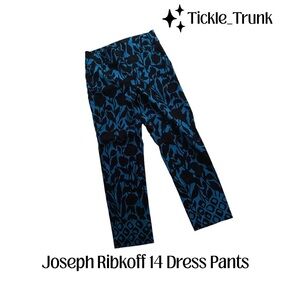 Joseph Ribkoff Elegant Black and Blue Trousers